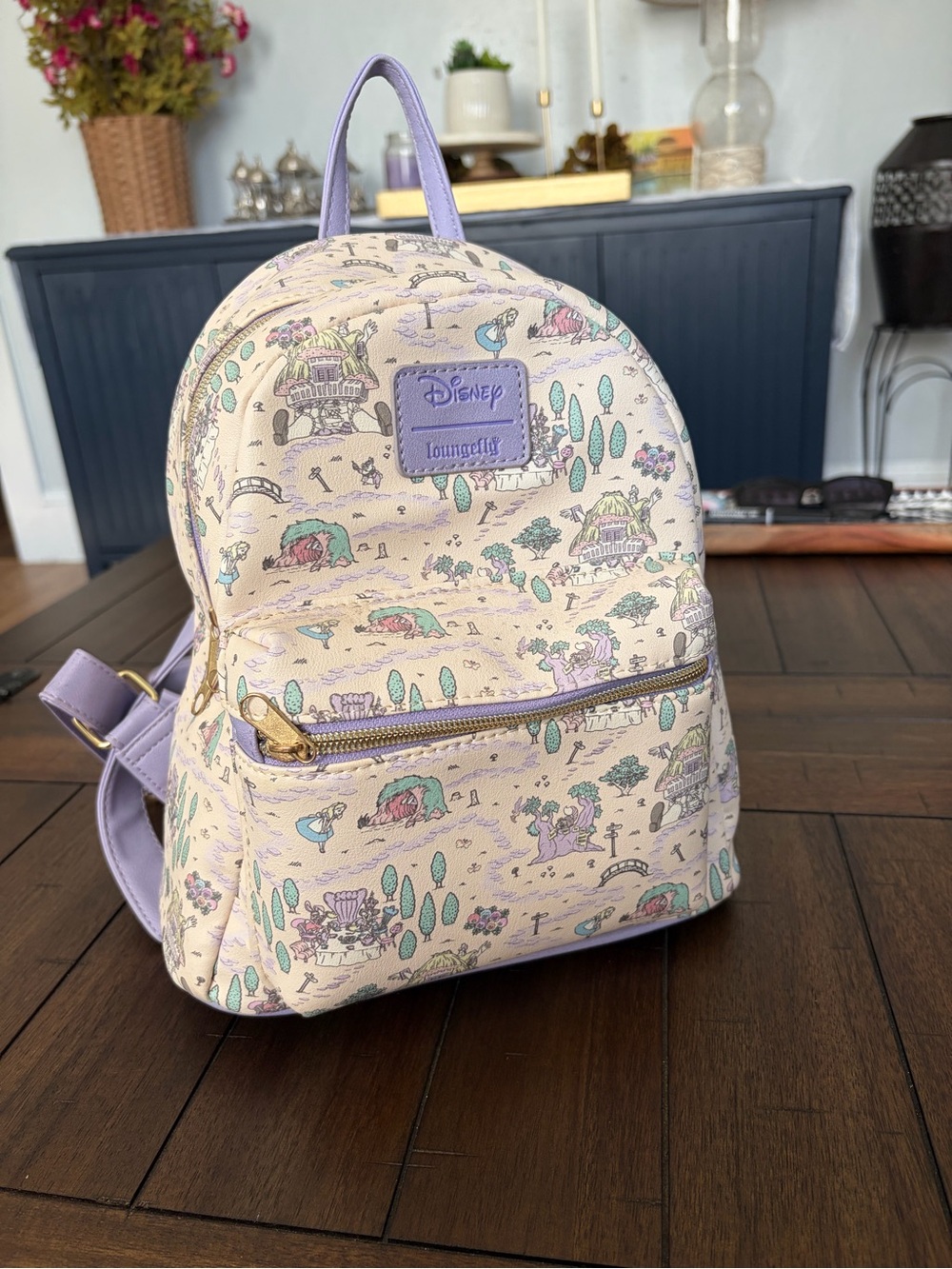 Loungefly Disney Alice In Wonderland Pastel Map Mini Backpack Preowned